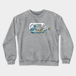 Hokusai Ship In a Bottle Crewneck Sweatshirt